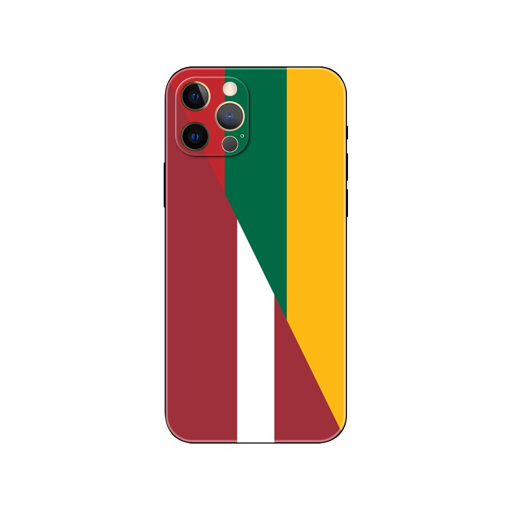 Latvia Lithuania Flag Phone Case for Iphone 5 5s 2020se 6 6s 7 8 Plus X 10 XR XS 11 12 13 Mini Pro MAX Black Tpu Back Cover