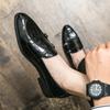 2024 Herren Businesskleid Büroschuhe Krokodilnarbenleder Schuhe Herren Schnalle Lässig Hochzeitspartyschuhe Herren Flats Übergröße