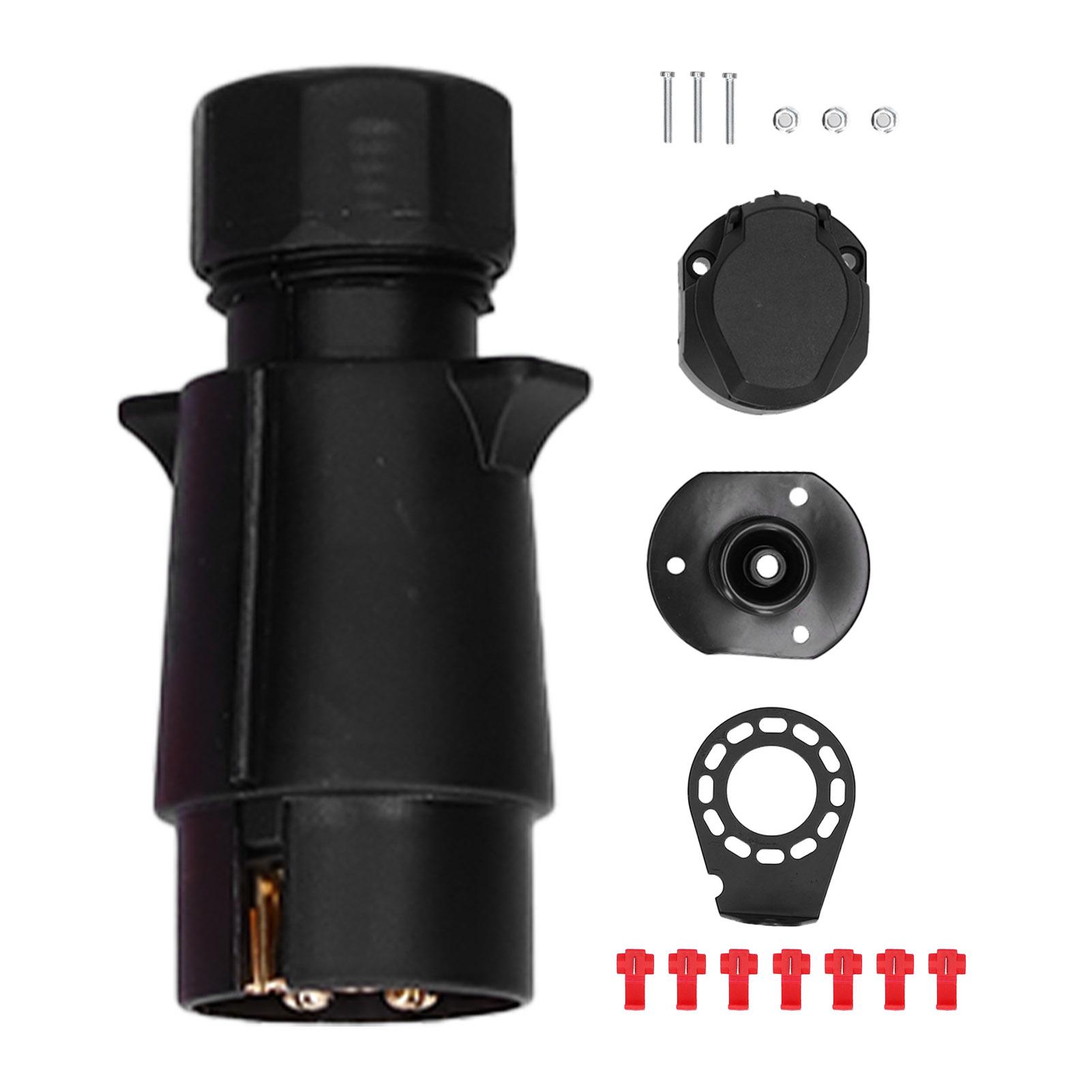 

7-контактный разъем прицепа Адаптер проводки Медный контакт для коммерческого автомобиля прицепа RV автомобиля