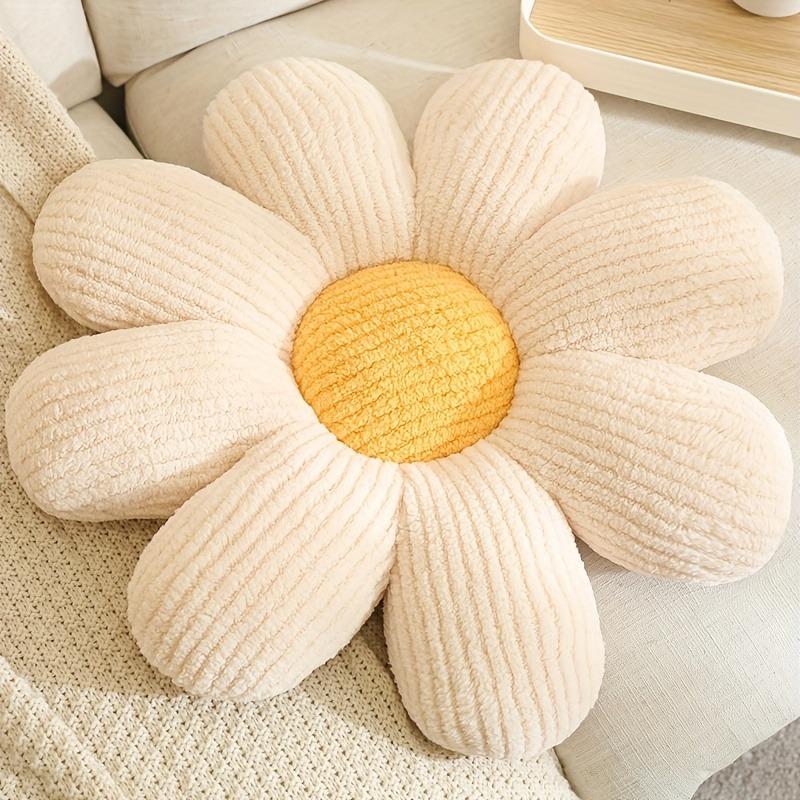 1pc Polyester Woven Flower Cushion, 8-Petal Home Sofa Bedroom Chair Decorative Pillow, Feel Soft , Diverse colors