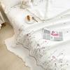 1Pc Korean Princess Ruffles Flowers Embroidery Summer Quilt Bedspread on The Bed Quilt Air-conditioning Blanket Bedding Set
