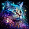 Diamond Painting Full Drill Cat Fantasy Square/round Embroidery Mosaic Animal Starry Night Cross Stitch Home Decor