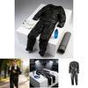 Pvc Sauna Suit Sweatenhancing Fitness Set For Men And Women With Polyester Fabric