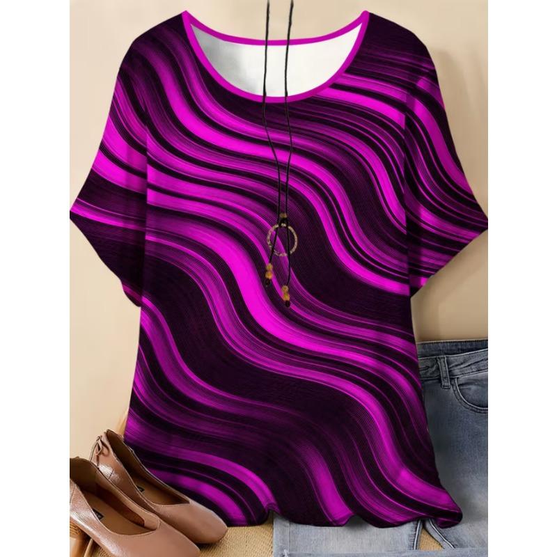 New short-sleeved round neck T-shirt, casual and comfortable at home