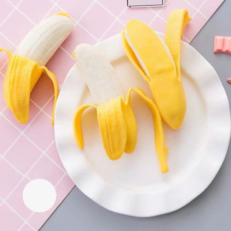 Fun Banana Stress Relief Toy For Kids, Teens Squeeze, Vent, And Play!