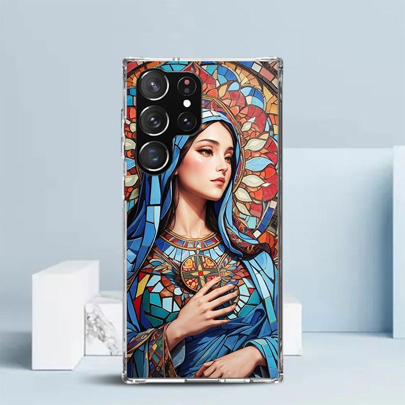 Virgin De Guadalupe Virgen Mary Soft Cover for Samsung Galaxy S25 Edge S26 S24 S23 Ultra Phone Case S22 S21 Plus S20 FE Print Pa