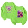 Children's Fashionable Lightweight Long-sleeved Round Neck Pullover With Pockets Printed Pullover