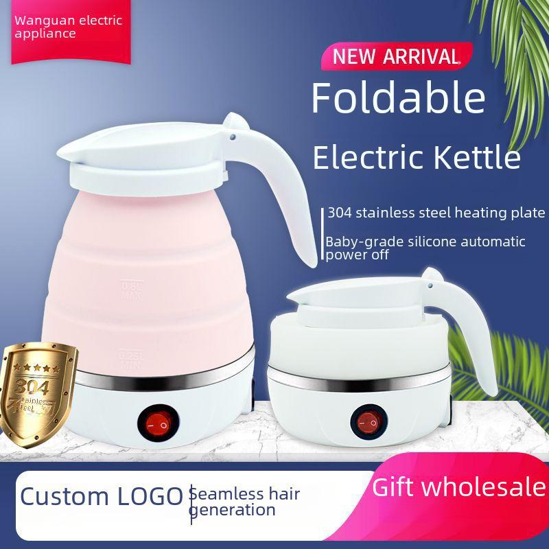 1PC EU Silicone Foldable Electric Kettle for Travel and Household Automatic Function