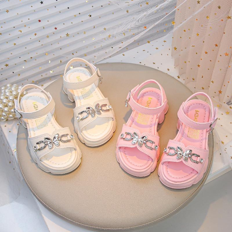 Cool Sandals for Girl Soft-Sole Height-Increasing Casual Sandals for Outdoor Wear Butterfly Graphic Cute Girl Shoes