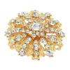 Elegant Rhinestone Flower Boutonniere for Brides