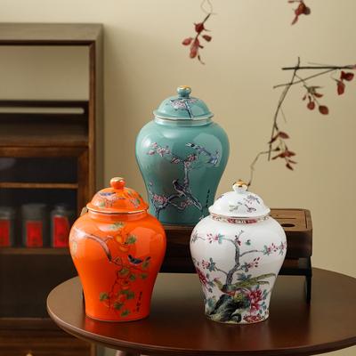 Teiera in Ceramica da 1300ML Vaso Sigillato Domestico a Prova di Umidità Contenitore per il Tè Soggiorno Tavolino da Caffè Decorativo Vaso in Ceramica da Tavolo