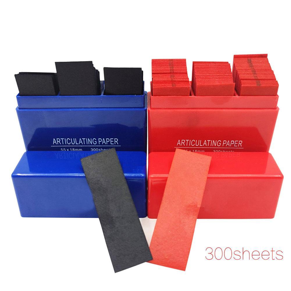 New High-end 300 Sheet/Box Dental Articulating Paper Teeth Oral Dentist Blue Strips Strips Whit J1M9