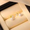 Pearl & Zircon Stud Earrings for Women - Exquisite 2026 Summer Style