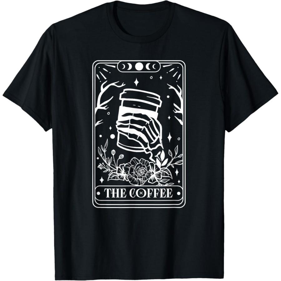 The Coffee Tarot Card, Skull Coffee T-Shirt S