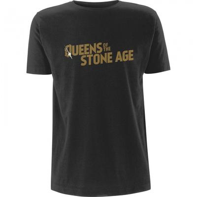 Queens Of The Stone Age Unisex Adult Metallic Cotton Logo T-Shirt