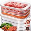 Multi-layer Meat Container for Fridge Stackable with Clear Lids Cold Storage Containers Refrigerator Airtight Storage Box