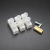 Flame Retardant PA10-3P Brass Terminal Block, 3-Position with Cross Screw and 10mm Hole Spacing