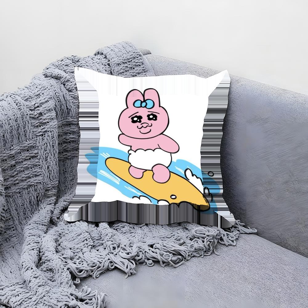 Kawaii O-Opanchu Usag Cushion Cover Comfortable Reversible Pillow Cover Ideal for Car Sofa Bedroom & Beyond