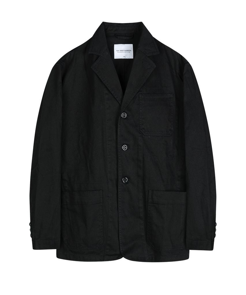 Youneedgarments Cotton Twill Newport Jacket (Black)