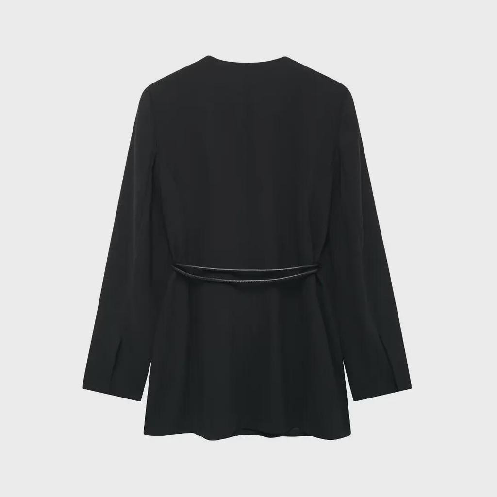 ZA Women's Cross-Border Commuter Suit: Belted Jacket + Straight Pants Set (8941178 8959178)