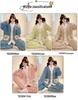 Women’s Winter Coral Fleece Pajama Set - Long Sleeve Flannel Cardigan, Thick Warm Plus Size Home Wear