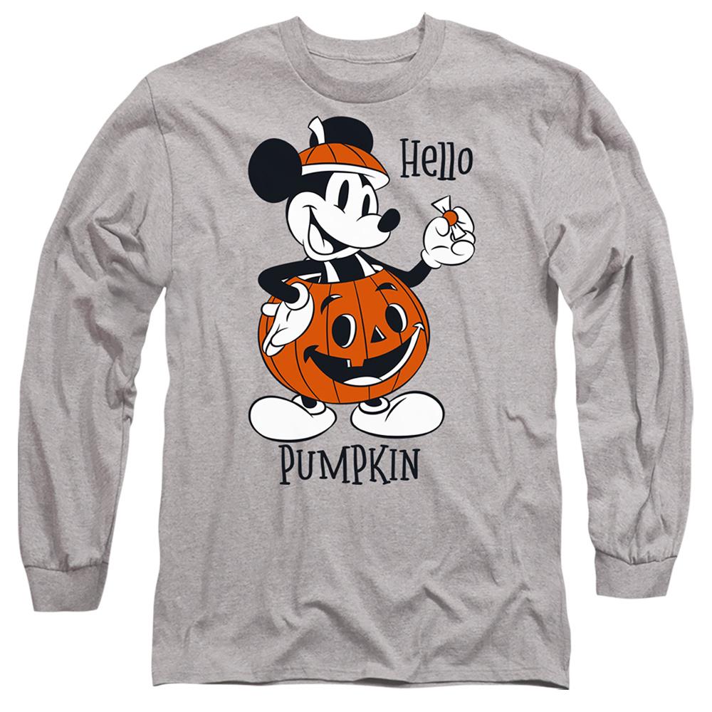 Disney Unisex Adult Hello Pumpkin Mickey Mouse T-Shirt