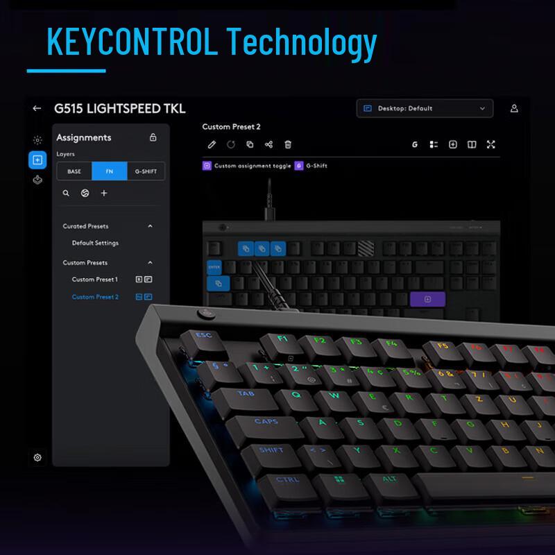 Logitech G G515 TKL Low Profile Wired Gaming Keyboard