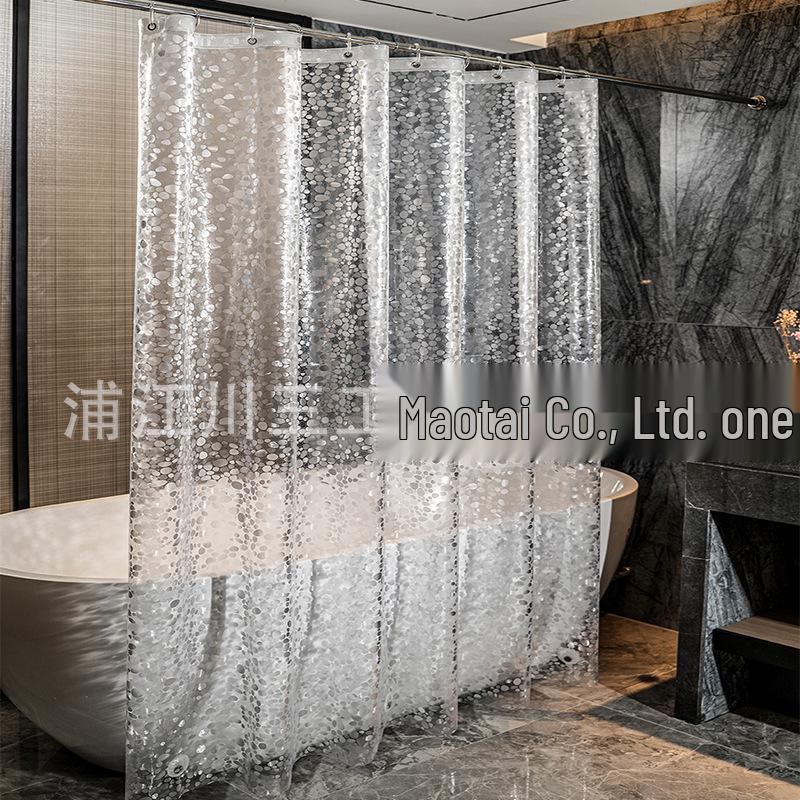 In-Stock 3D PEVA Waterproof Mildew-Resistant Thick Shower Curtain for Bathroom Partition