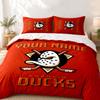 Anaheim Ducks Benutzerdefinierter Name 3-teiliges Set Perfekt für das Schlafzimmer Bequemes Bettwäscheset enthält einen Bettbezug und zwei Kissenbezüge Ideal für Geburtstage oder Weihnachten