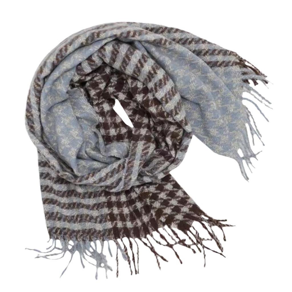 Scarf winter women's versatile shawl dual-purpose thousand bird plaid new Korean version thickened warm imitation cashmere scarf