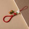Chinese Good Luck Persimmon Phone Charm Glass Bead Wrist Strap Sturdy -lost Cellphone Lanyard