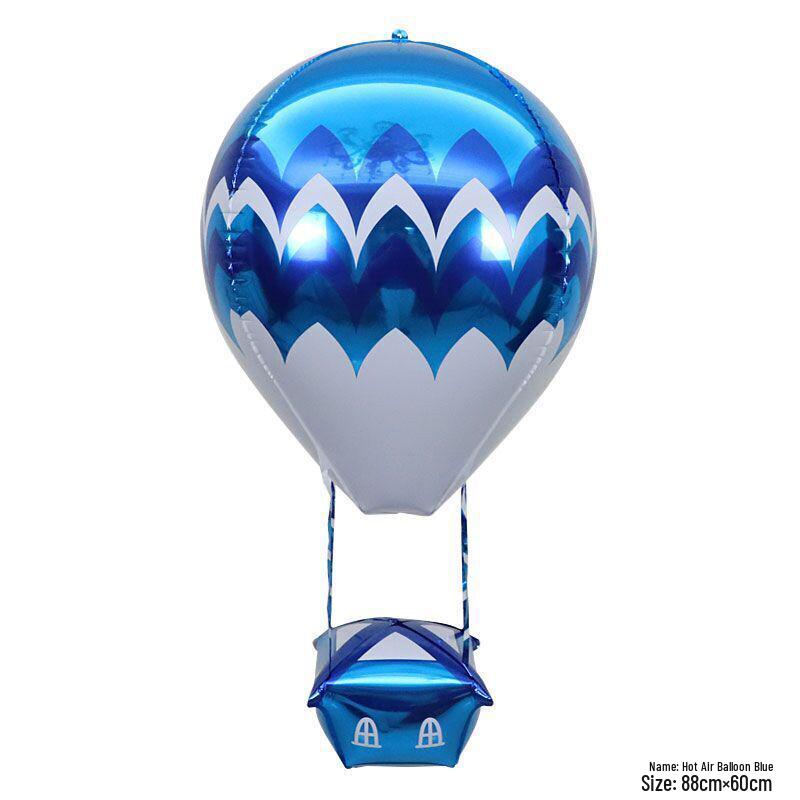 Rainbow Parachute Hot Air Balloon Birthday Decoration Foil Balloons