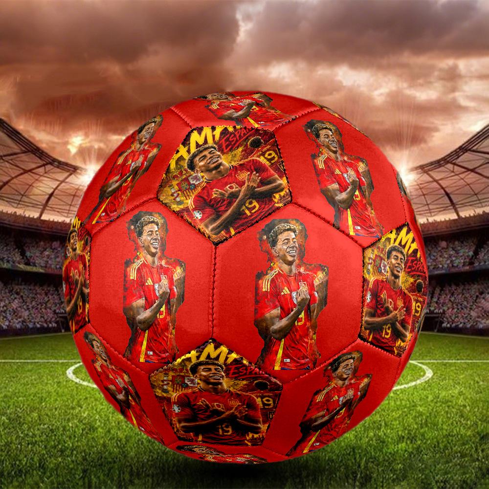 Lamine Yamal 19 Lamine Yamal Spain Football Size 5 Soccer Football Machine Sewn Indoor/Outdoor Training and Matches Sports Enthusiast Gifts