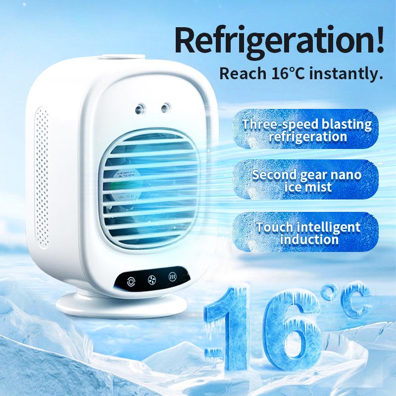Rechargeable Mini Electric Fan with Spray for Office & Outdoor Use - New Model, Humidifying & Portable for Desk & Students