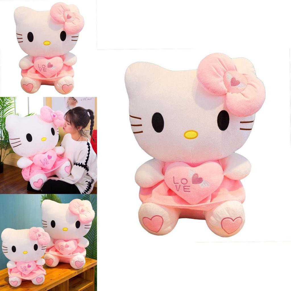 Cute Hello Kitty Heart Pillow Plush Toy Large And Soft Kids Gift For All Ages