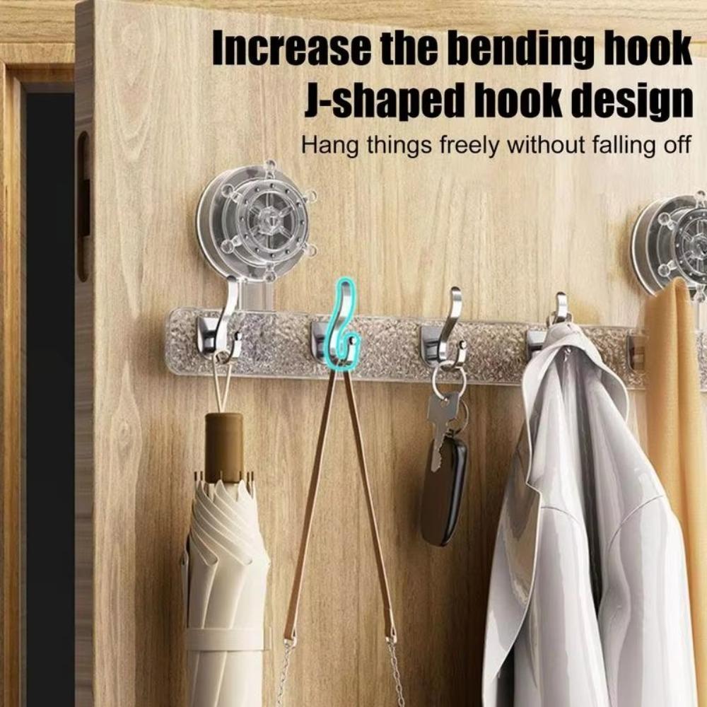 

Strong Wall Mounted Hooks Multi-Purpose Kitchen Utensils Storage Row Hook Household Supplies сірий