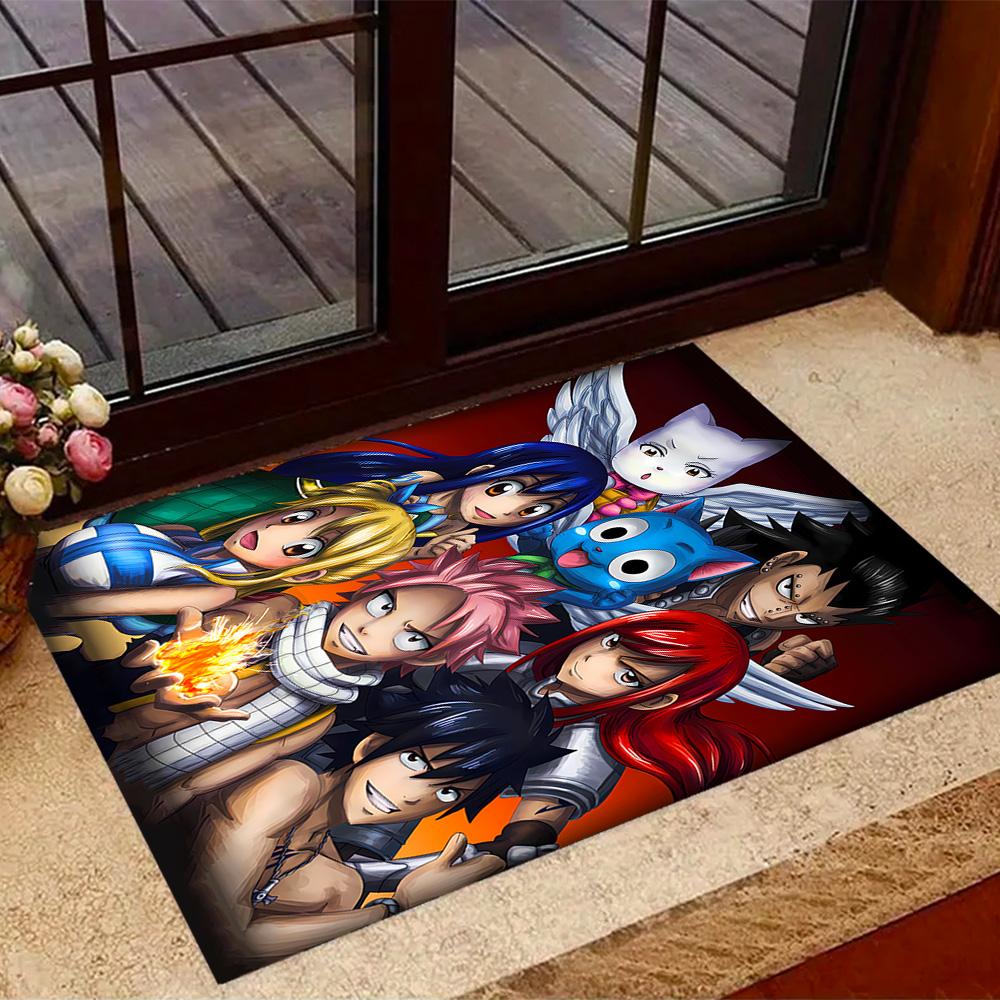 Fantasy Friends Adventure Themed Anti-Slip Rugs - Polyester Home Decor, Suitable for Bedrooms, Living Rooms, Doorways, Studios, and Decorations