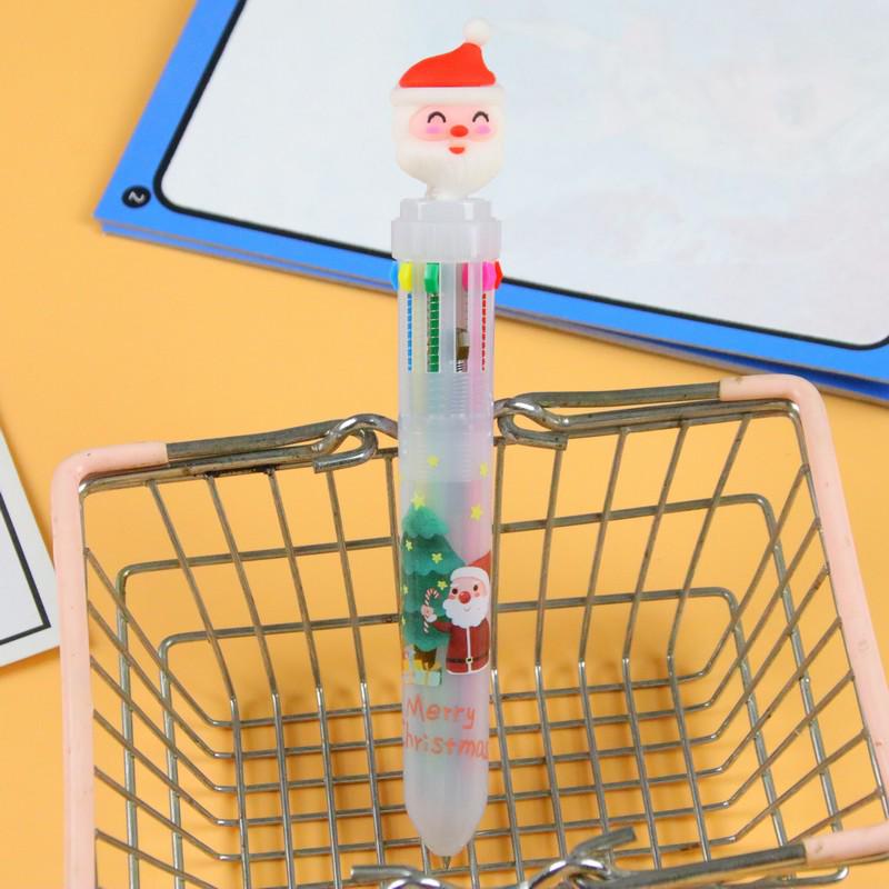 

Креативная десятицветная шариковая ручка - праздничный студенческий подарок и аксессуар для журнала