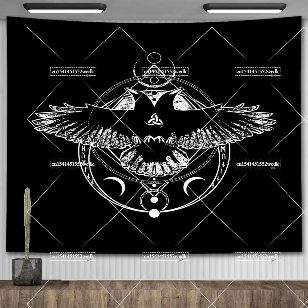Ouija Board Tapestry Mandala Gothic Baphomet Occult Tapestry Aesthetic Room Decor Witchcraft Astrology Tarot Tablecloths