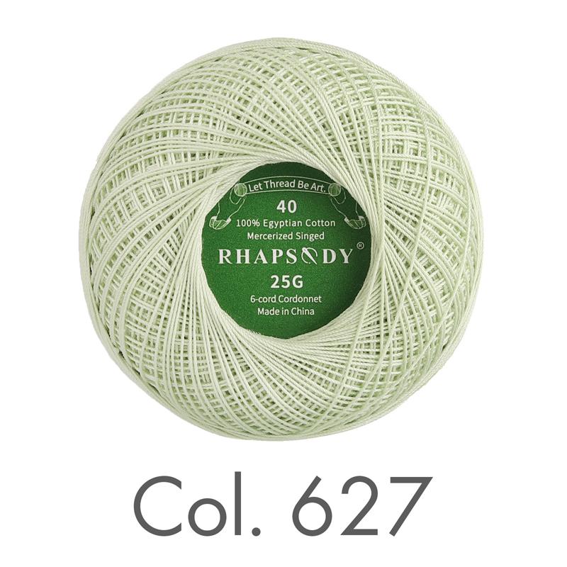 Rhapsody Premium Cotton Crochet Thread Size 40 for Tatting Needlepoint Knitting Bobbin Lace Quilting Sewing Mercerized