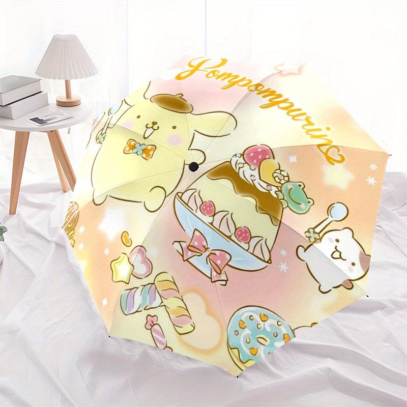 1pc Pompompurin Dessert Party Umbrella with Plastic Handle,Suitable for All Seasons Home Travel Outdoor UmbrellaSanlio441