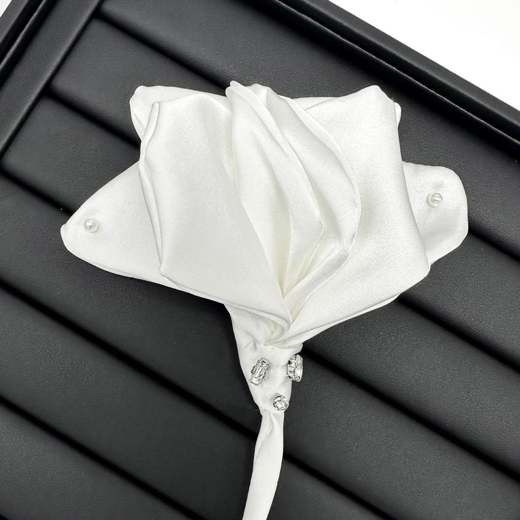 Black And White Three-Dimensional Flower Accessories Clothing Corsage Collar Brooch Dress Diy Accessories Jewelry