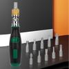 Professional Ratcheting Screwdriver Kit 10 Interchangeable Heads Carbon Steel Construction Ergonomic Grip Design