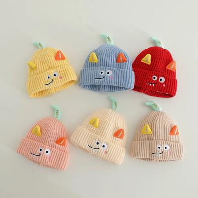 Baby Hat Autumn and Winter Male and Female Treasures Baby Cute Super Cute Wool Hat Ear Protection Warm Children's Knitted Hat