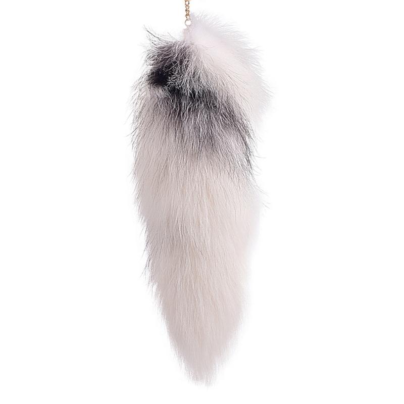 Long Animal Tail Keychain Key Holder with Keychain Clip, Plush Tail Charm Keychain Purse Bag Charm Keychain Pendant