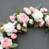45CM Elegant Pink Peony Wreath Garland Floriation Decoration Hanging for Door Wedding Festival