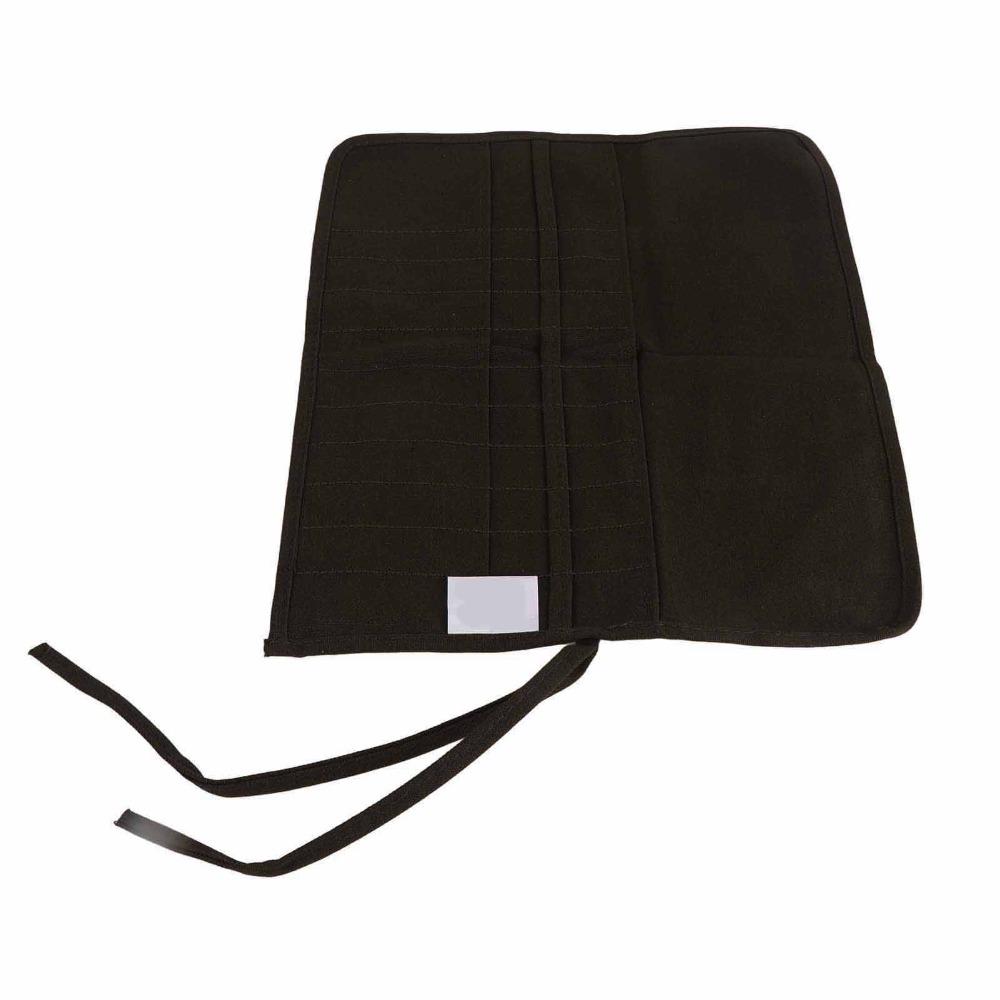 

22 Slots Paint Brush Holder Canvas Artist Brush Pouch Durable Canvas Pencil Case Oil Brushes чёрный