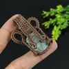 Natural Republic Larimar Gemstone Handmade Copper Wire Wrap Pendant 2 z5P83