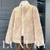 Middle-aged women's clothing, middle-aged women's coat, thickened zipper, light luxury temperament, loose retro top, integrated fur
