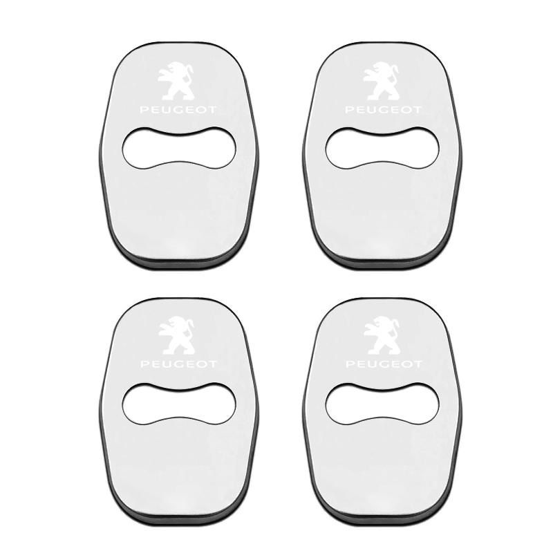 4PCS Car Antirust Door Lock Cover Accessories For Peugeot H 5008 408 308 Landtrek 208 2008 3008 Rifter 508 4008 e-Expert e-TRAVELL